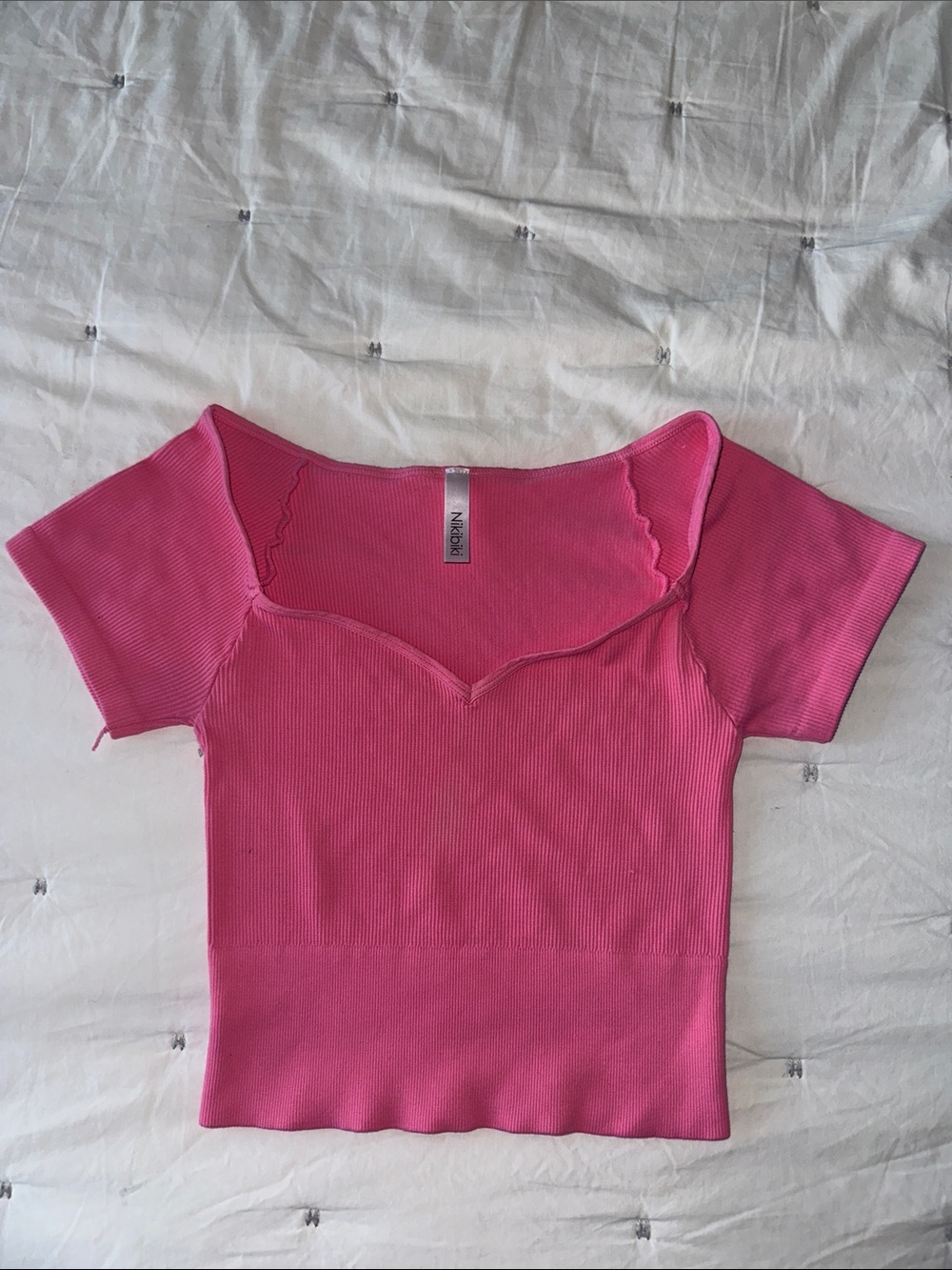 pink tight baby tee